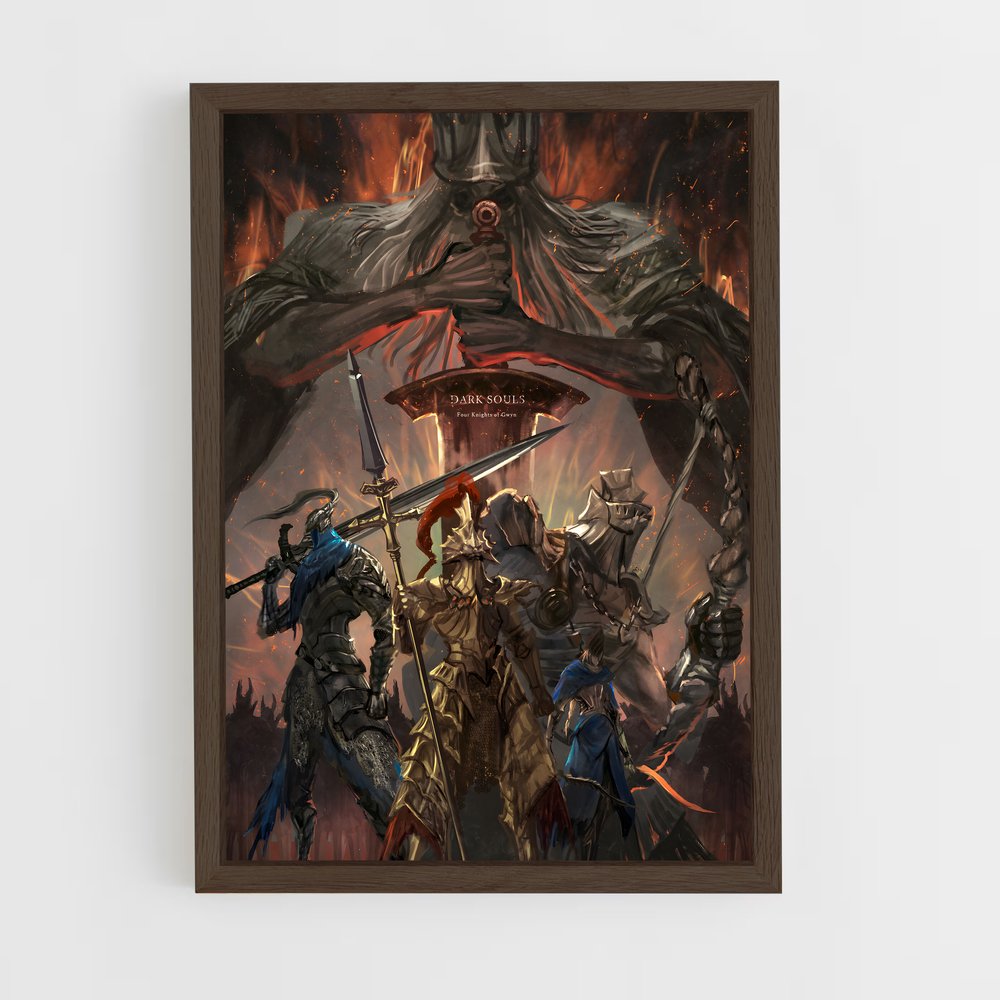 Poster Les Chevaliers Noirs – affiche Dark souls (vue 5)